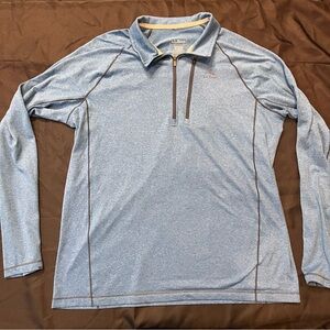 L.L. Bean Men's Blue Quarter-Zip Pullover